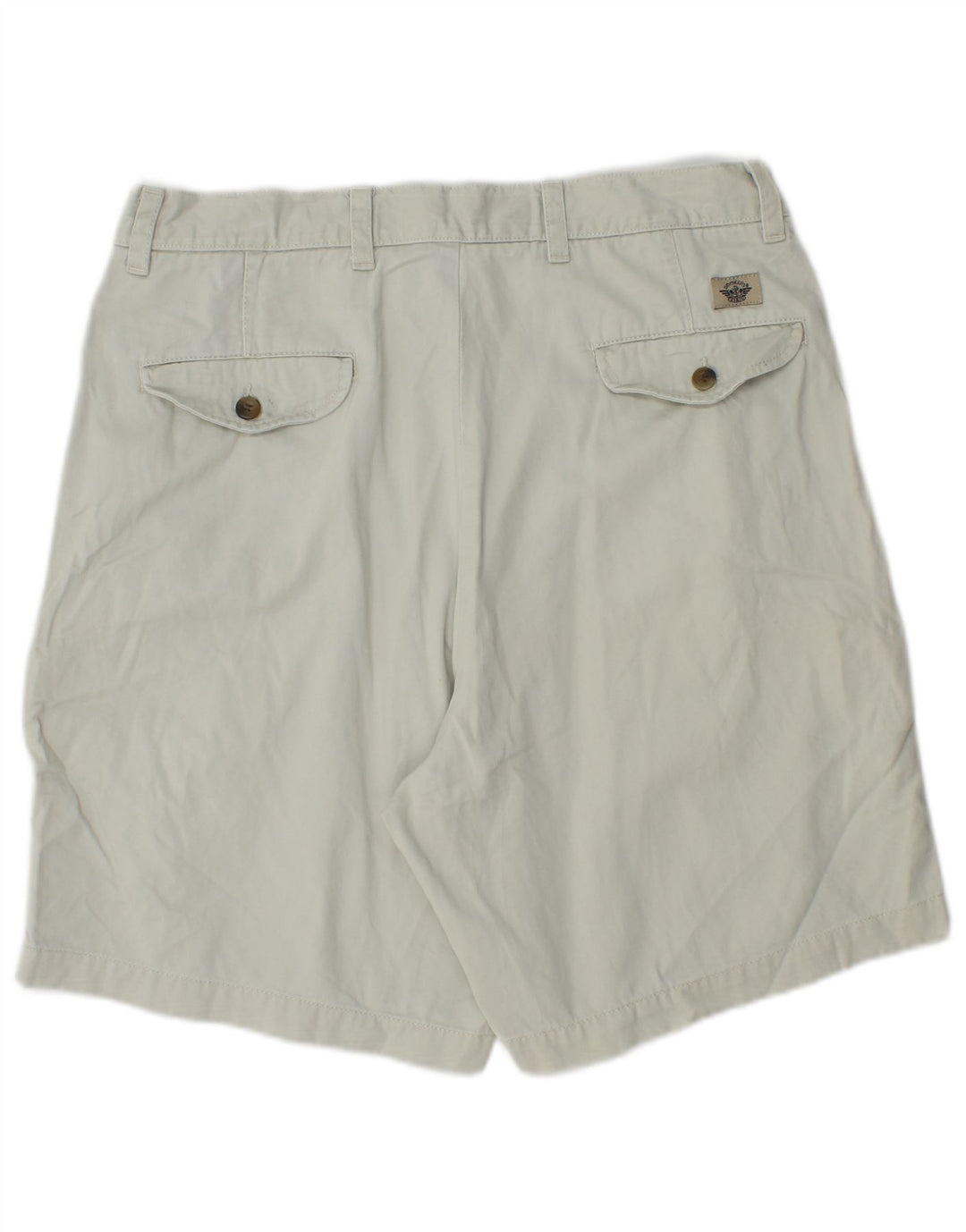 DOCKERS Herre Khakis Chino Shorts W34 Large Blue Cotton
