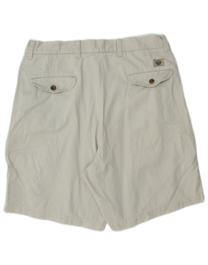 DOCKERS Herre Khakis Chino Shorts W34 Large Blue Cotton