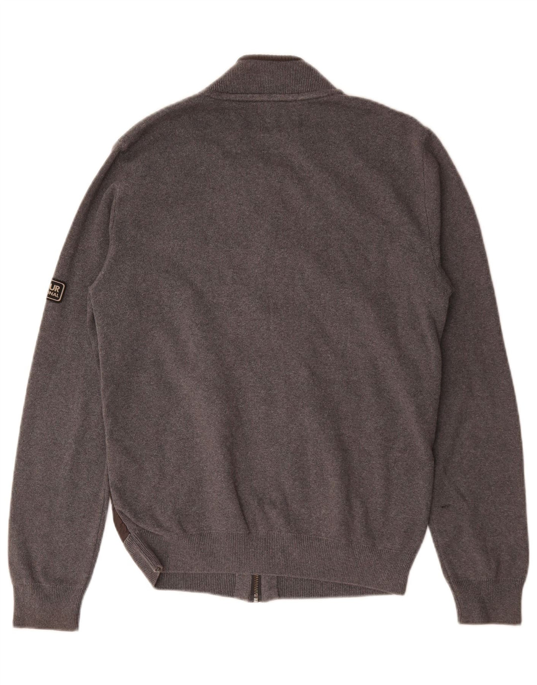 Barbour herre cardigan sweater mellemgrå bomuld