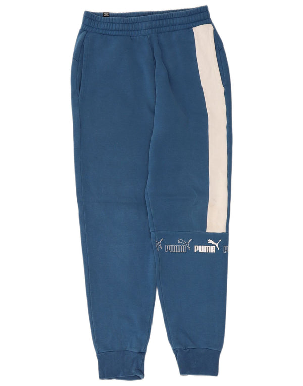 Puma Graphic Tracksuit Bukser Joggers UK 8 Small Blue Colourblock