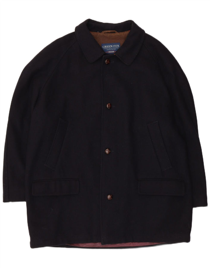 Green Fox Herre Overfrakke IT 56 3XL Marineblå Uld