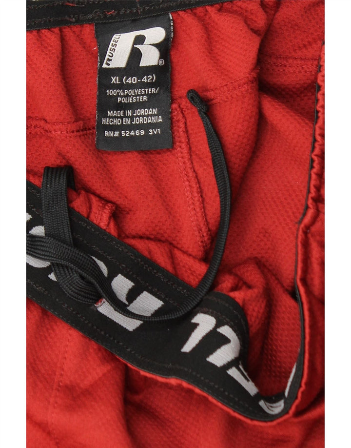 RUSSELL ATHLETIC Herre Dri-Power Sportshorts XL Rød Colourblock Polyester