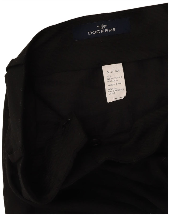 DOCKERS Herre Pegged Chino Bukser W36 L30 Sort Polyester