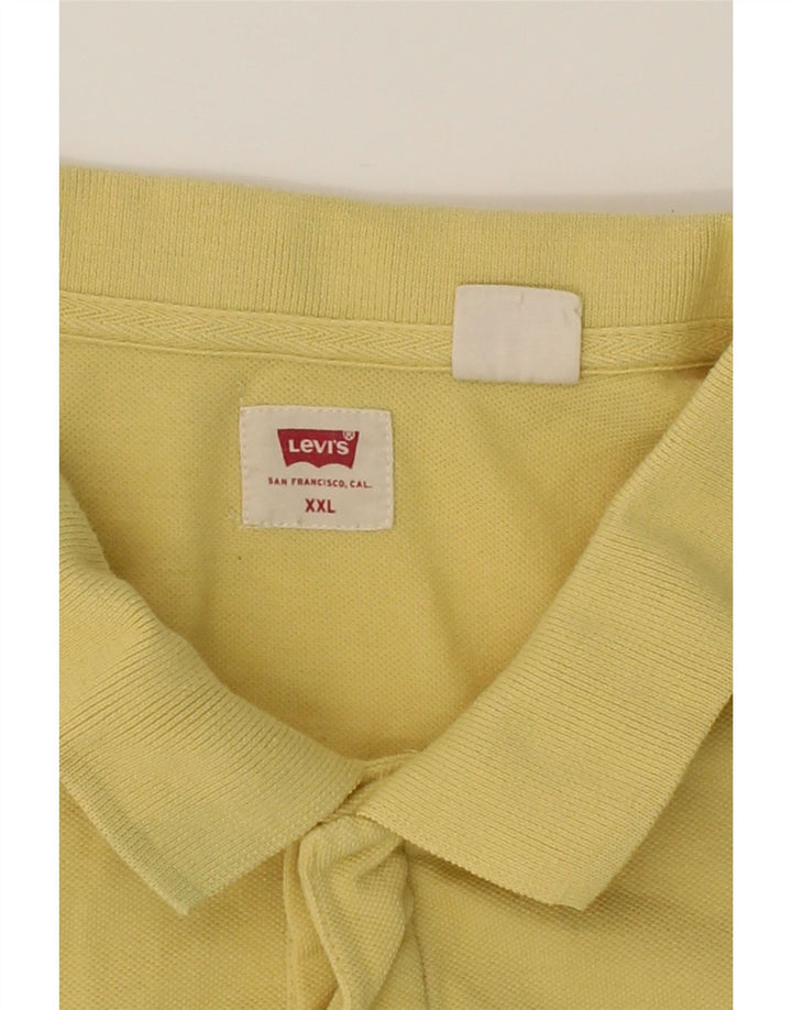 LEVI'S Mens Polo Shirt 2XL Yellow Cotton Vintage Levi's and Second-Hand Levi's from Messina Hembry 
