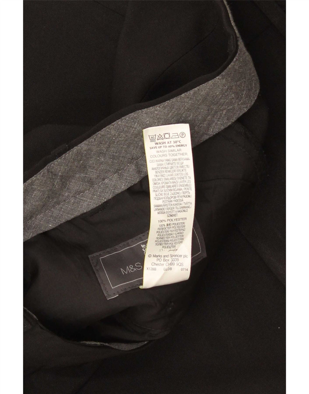 Marks & Spencer Damebukser med normal pasform W38 L29 sort polyester