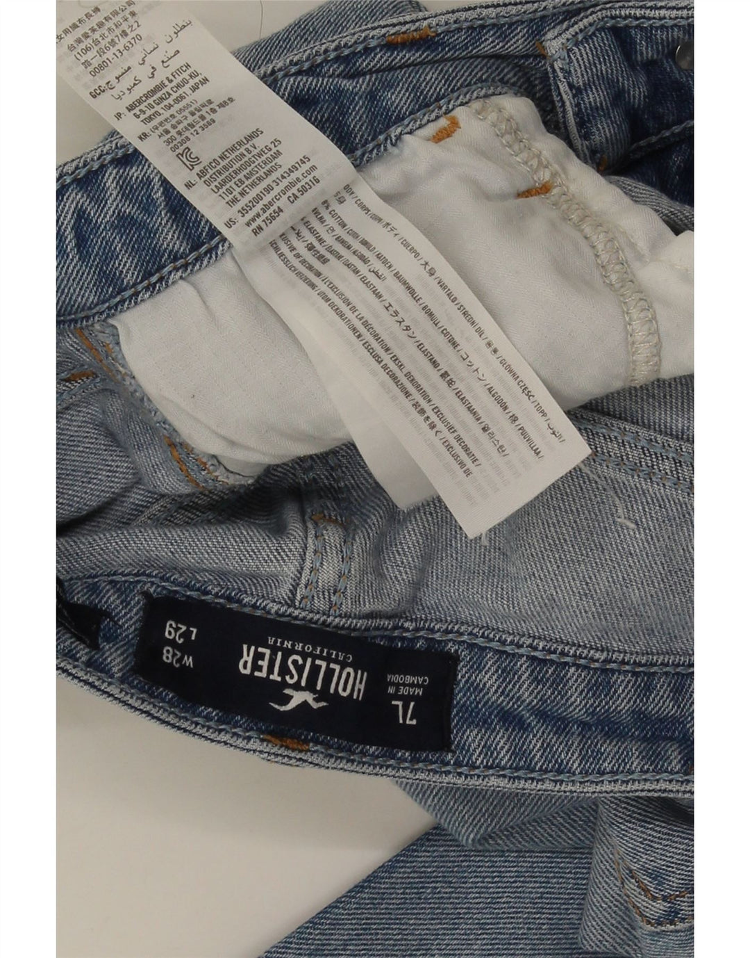 Hollister Dame Slim Jeans US 7 Medium W28 L29 Blå Bomuld