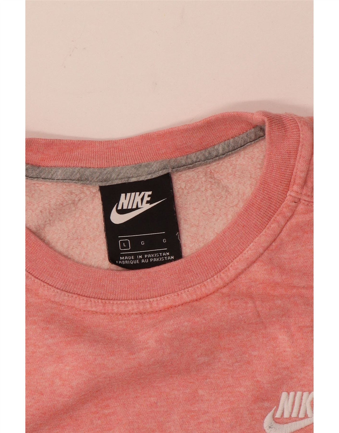 Nike Dame Sweatshirt Jumper UK 16 Large Pink Flecked