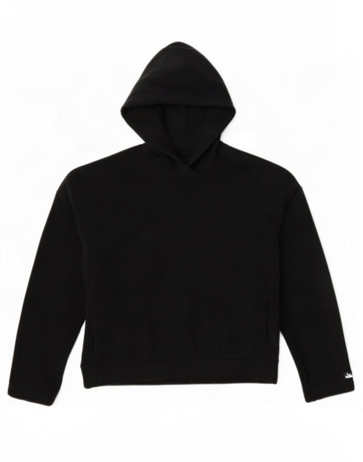 Nike Dame Hætte Oversized Fleece Jumper UK 10 Lille Sort Polyester