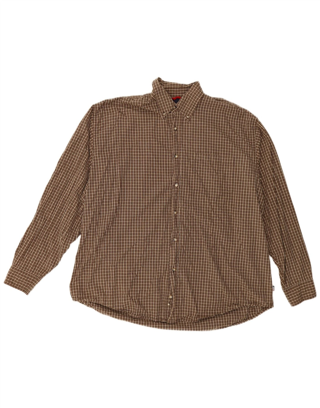 Wrangler herreskjorte XL brun ternet bomuld
