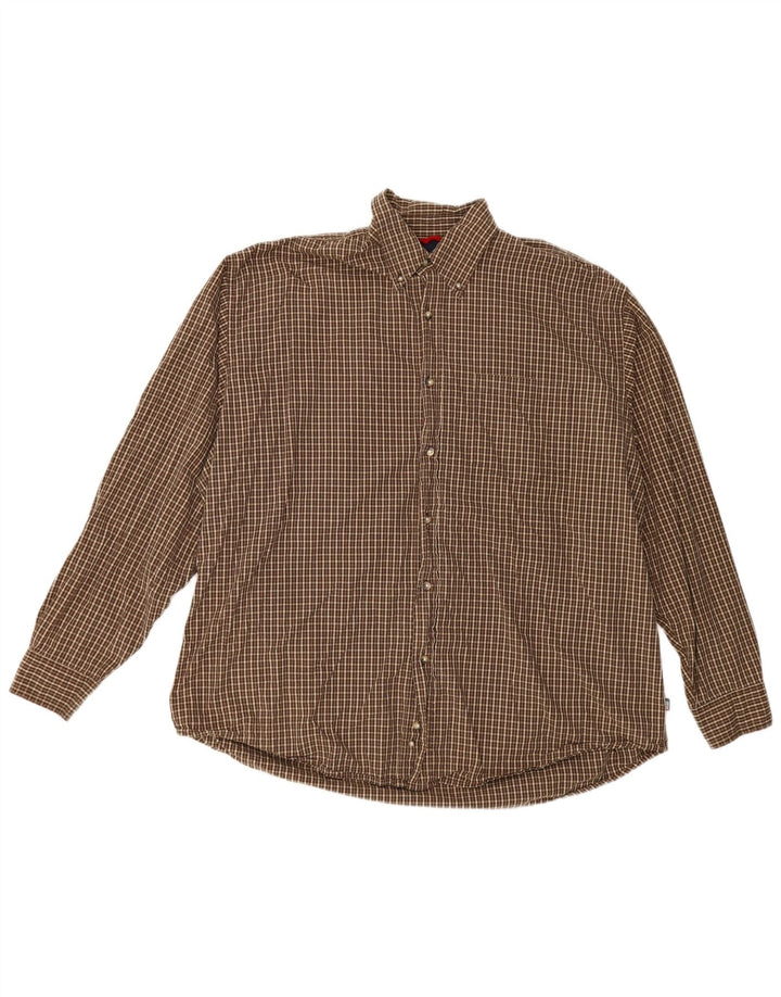 Wrangler herreskjorte XL brun ternet bomuld
