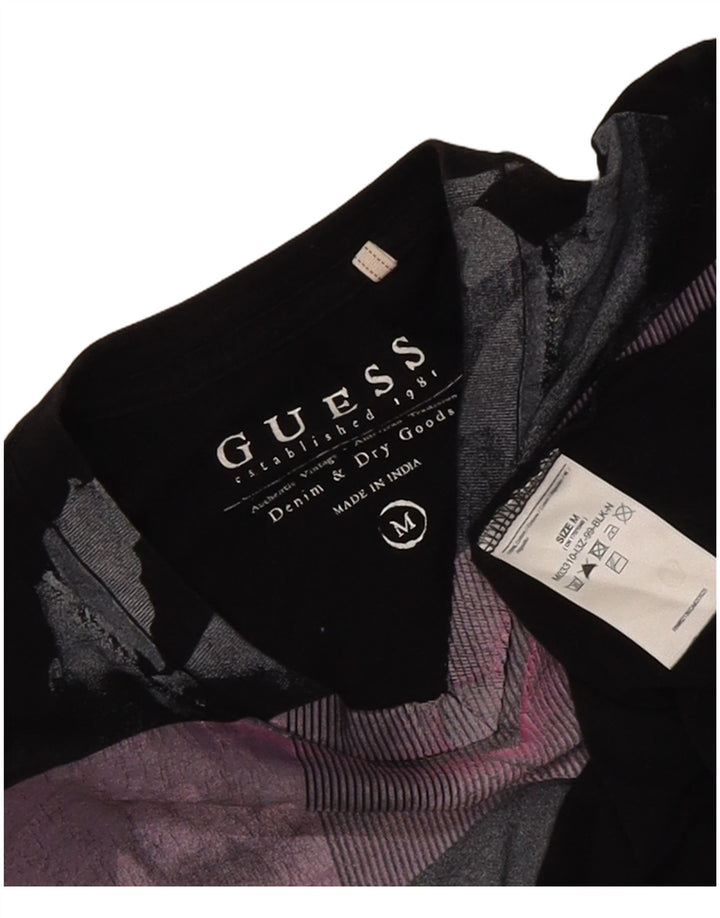 Guess Herre grafisk T-shirt Top Medium Sort Bomuld