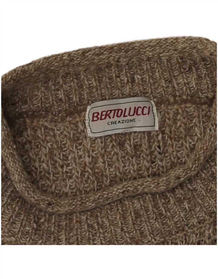 BERTO LUCCI Herre sweater med rund hals XL Gråstribet