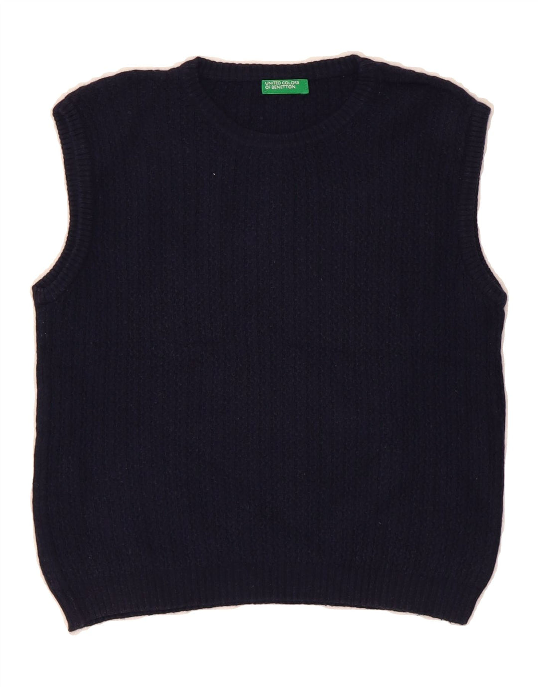 BENETTON Boys Vest Tank Top 7-8 Years Navy Blue Vintage Benetton and Second-Hand Benetton from Messina Hembry 