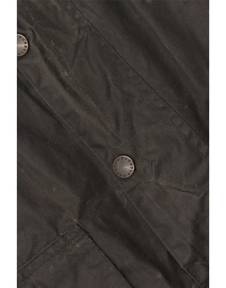Barbour Herre vokset bomuldsjakke EU 50 Medium Sort