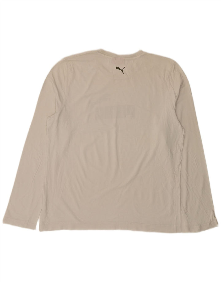 Puma Herre Grafisk Top Langærmet XL Hvid