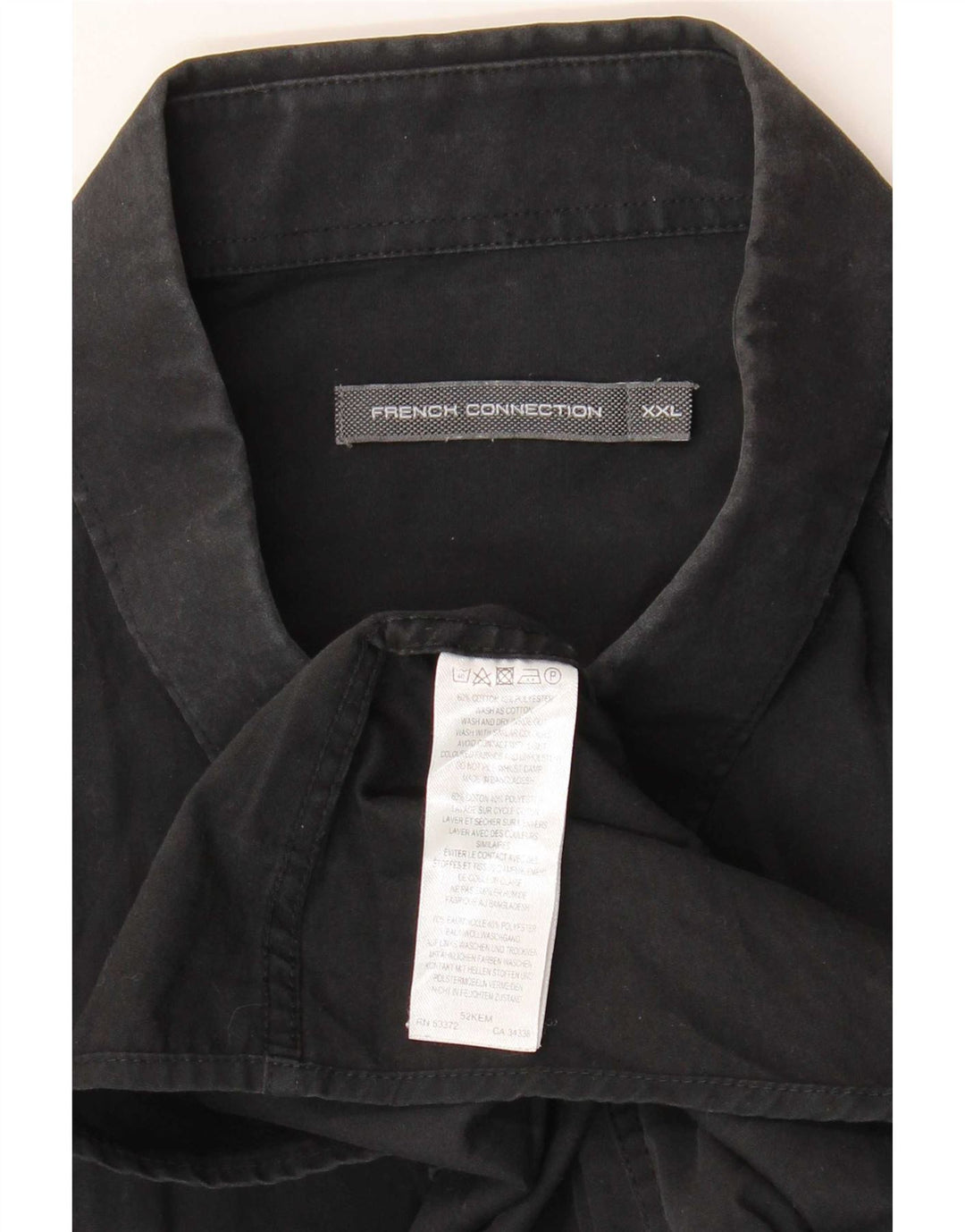 French Connection Herreskjorte 2XL Sort Bomuld