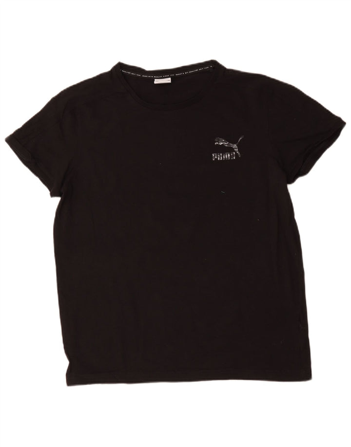 Puma Herre T-Shirt Top Stor Sort Bomuld