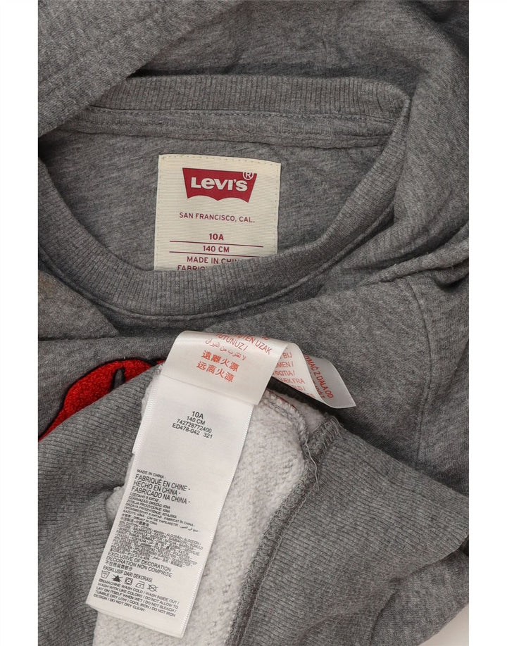 Levi's drenge grafisk hættetrøje 9-10 år grå bomuld
