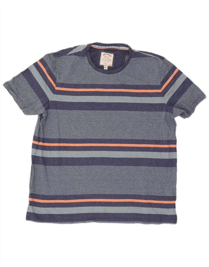Fat Face Herre T-Shirt Top 2XL Blå Stribet