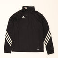 ADIDAS Boys Climalite Pullover Tracksuit Top 11-12 Years Large Black Vintage Adidas and Second-Hand Adidas from Messina Hembry 