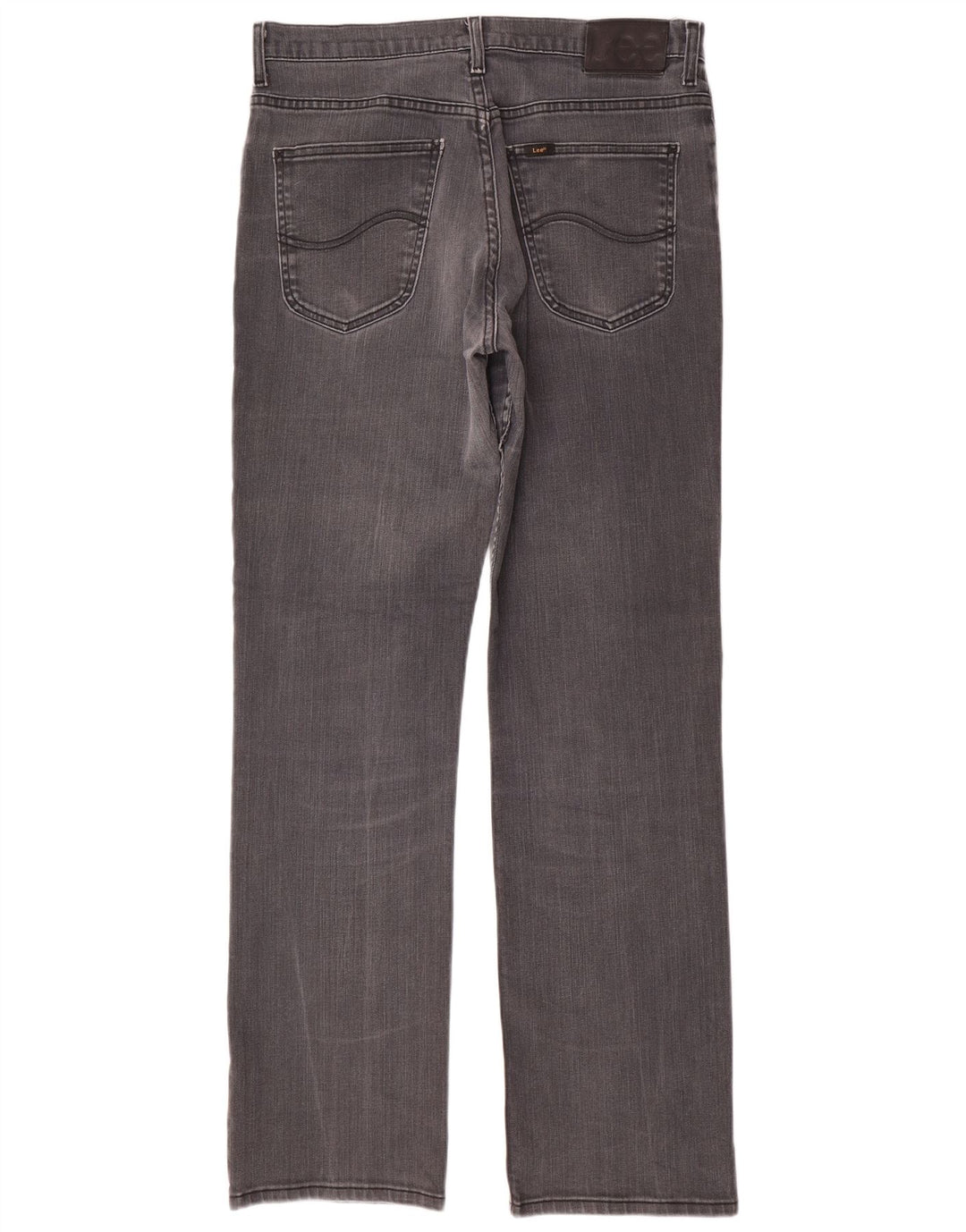 Lee Mens Brooklyn Straight Jeans W34 L34 Grå Bomuld