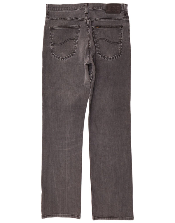 Lee Mens Brooklyn Straight Jeans W34 L34 Grå Bomuld