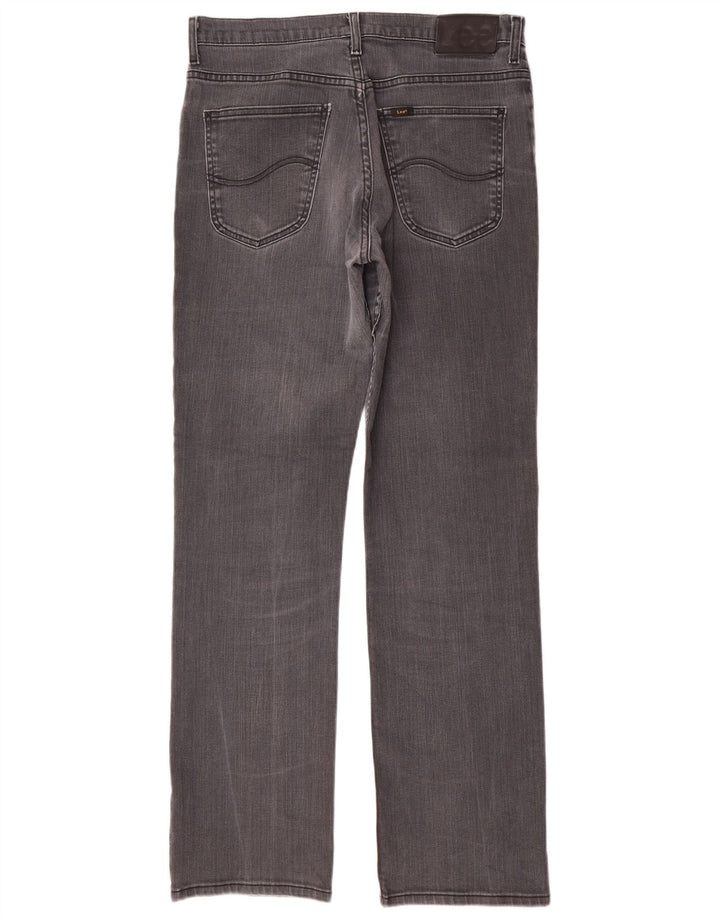 Lee Mens Brooklyn Straight Jeans W34 L34 Grå Bomuld