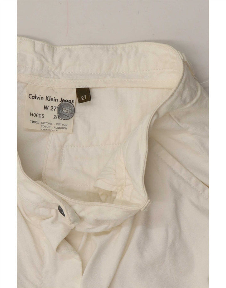 Calvin Klein Chino Shorts til kvinder W27 Små hvide bomuld