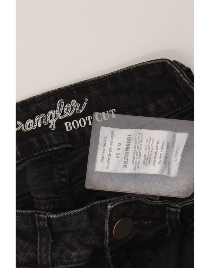 WRANGLER Dame Bootcut Jeans US 0 XS W26 L32 Sort Bomuld