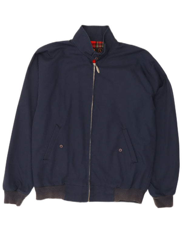 Three Stroke Bomber Jacket UK 40 Large Navy Blue Bomuld