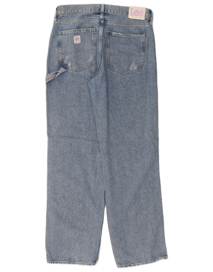 LEE Womens By H&M Distressed Straight Jeans US 6 Medium W32 L30 Blue