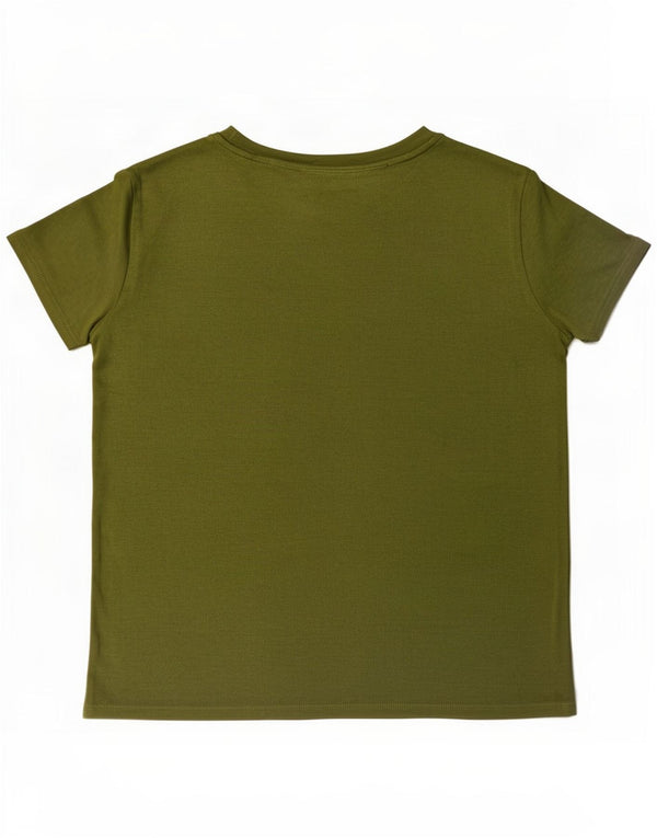 Zara Dame T-Shirt Top UK 18 XL Khaki