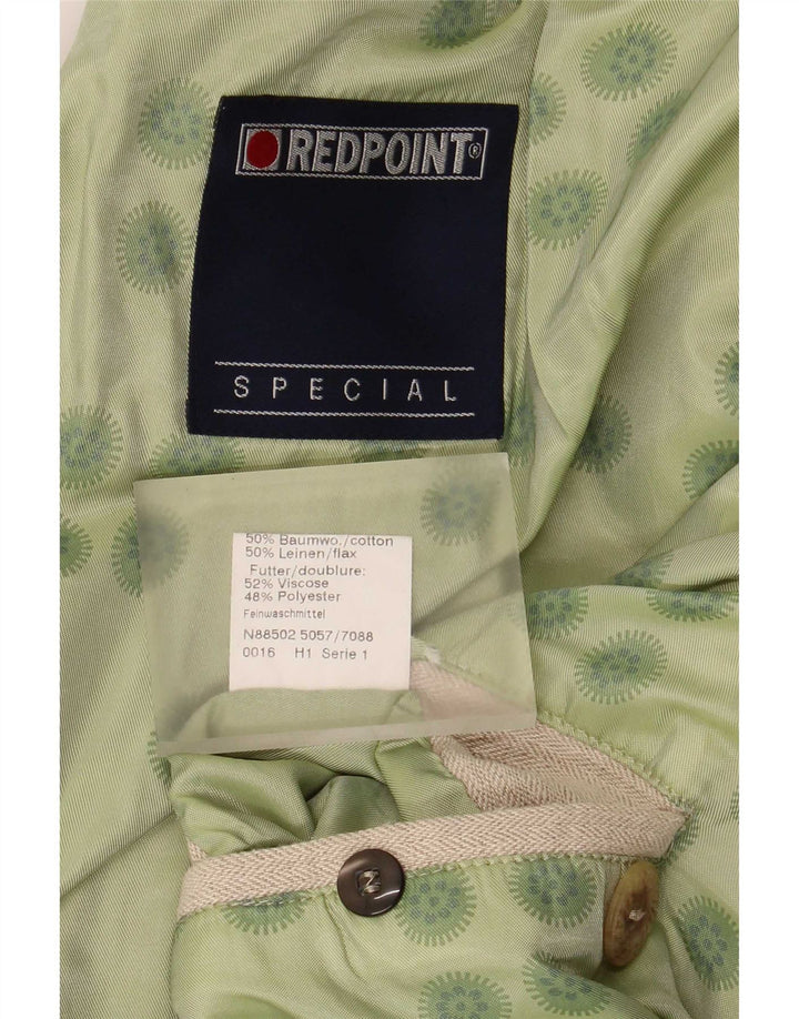 Redpoint Herre 3 Button Blazer Jacket IT 48 Medium Beige Sildebensbomuld