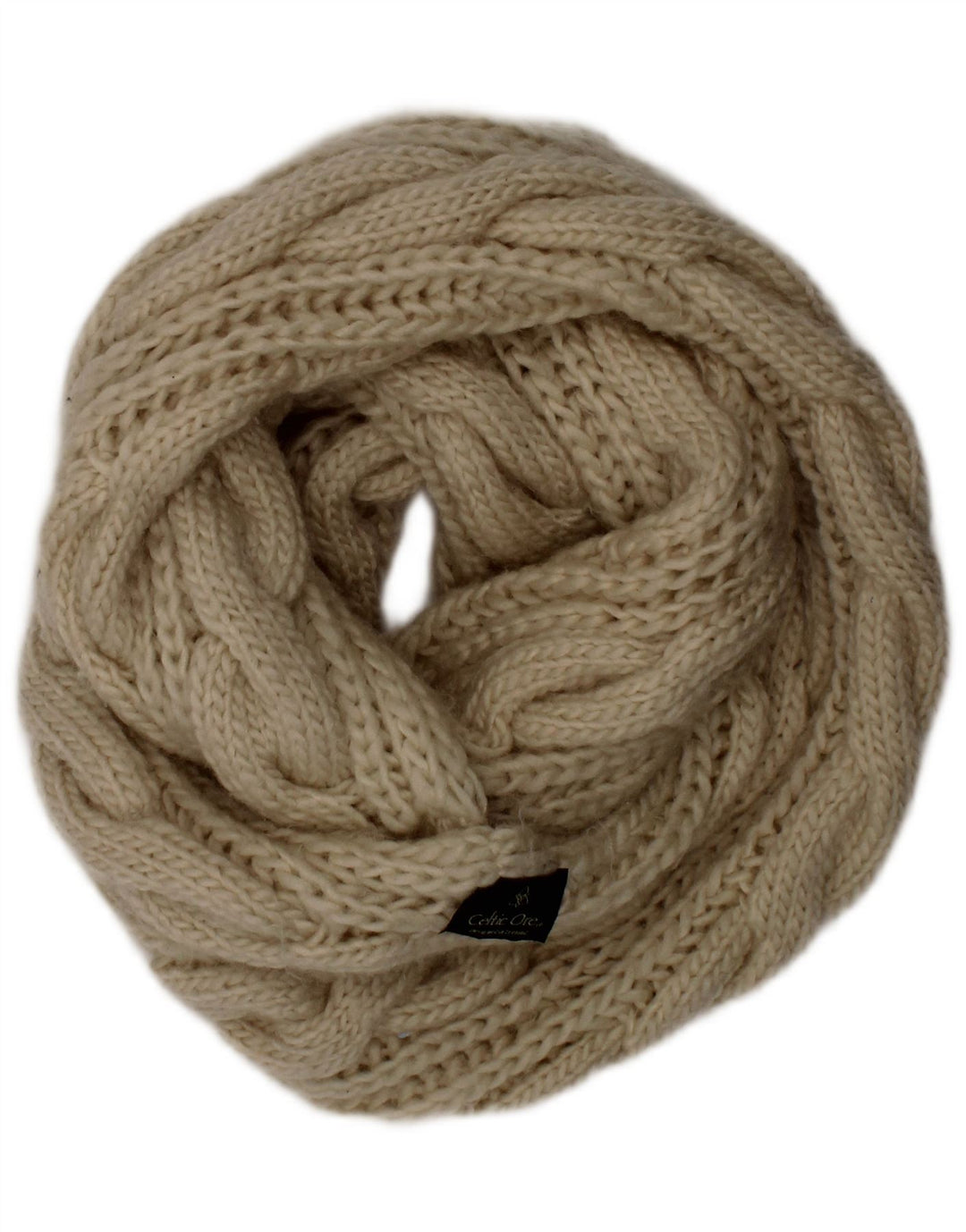 Celtic Ore Dame Strik Snood tørklæde One Size Off White Polyester Vinter