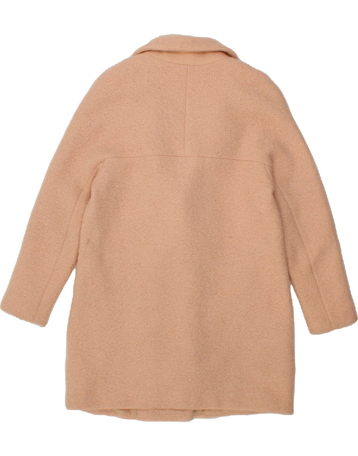 ZARA Womens Loose Fit Double Breasted Coat UK 6 XS Pink Polyester Vintage Zara and Second-Hand Zara from Messina Hembry 
