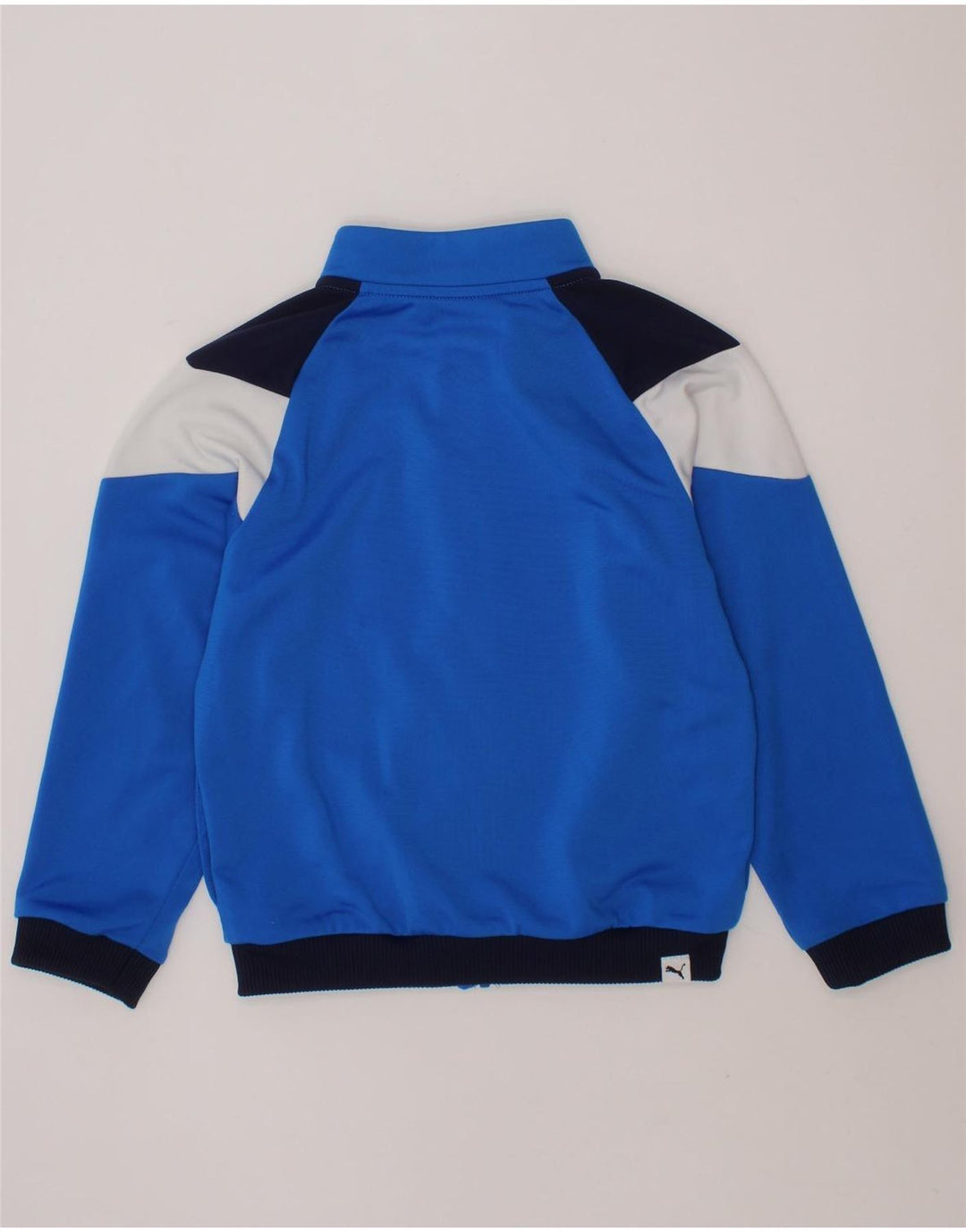 PUMA Boys Graphic Tracksuit Top Jacket 2-3 Years Blue Colourblock Vintage Puma and Second-Hand Puma from Messina Hembry 