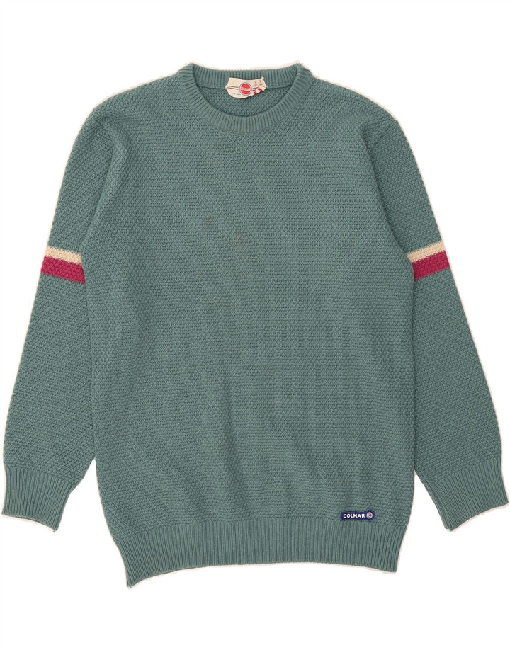 COLMAR Womens Crew Neck Jumper Sweater IT 48 XL Green Acrylic Vintage Colmar and Second-Hand Colmar from Messina Hembry 