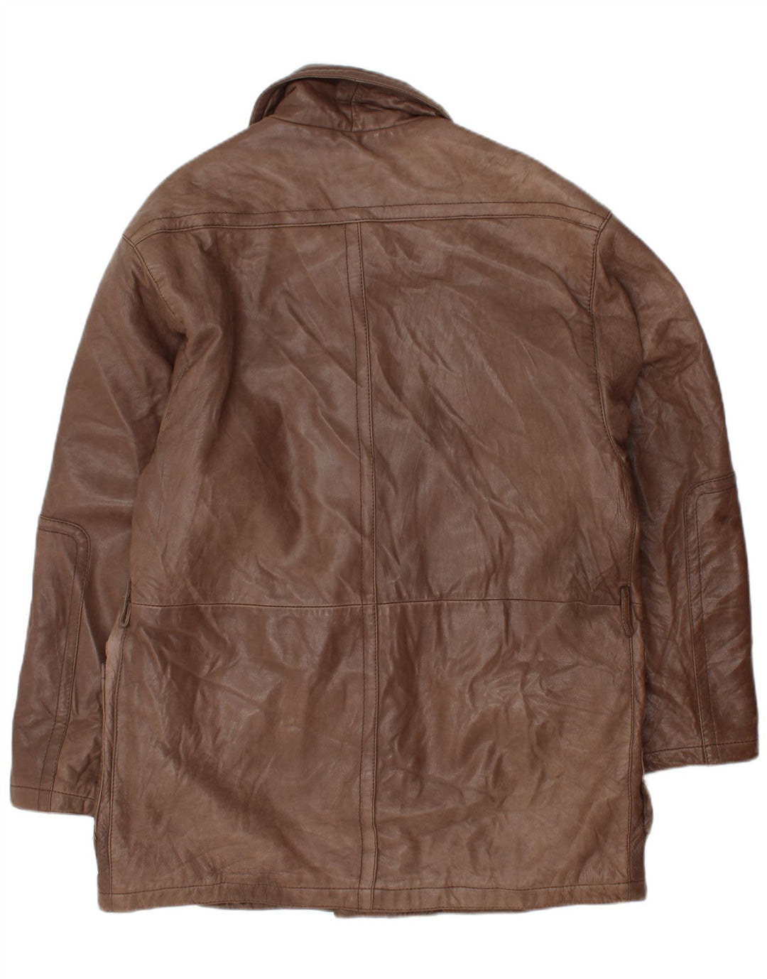 VINTAGE Mens Leather Jacket UK 42 XL Brown