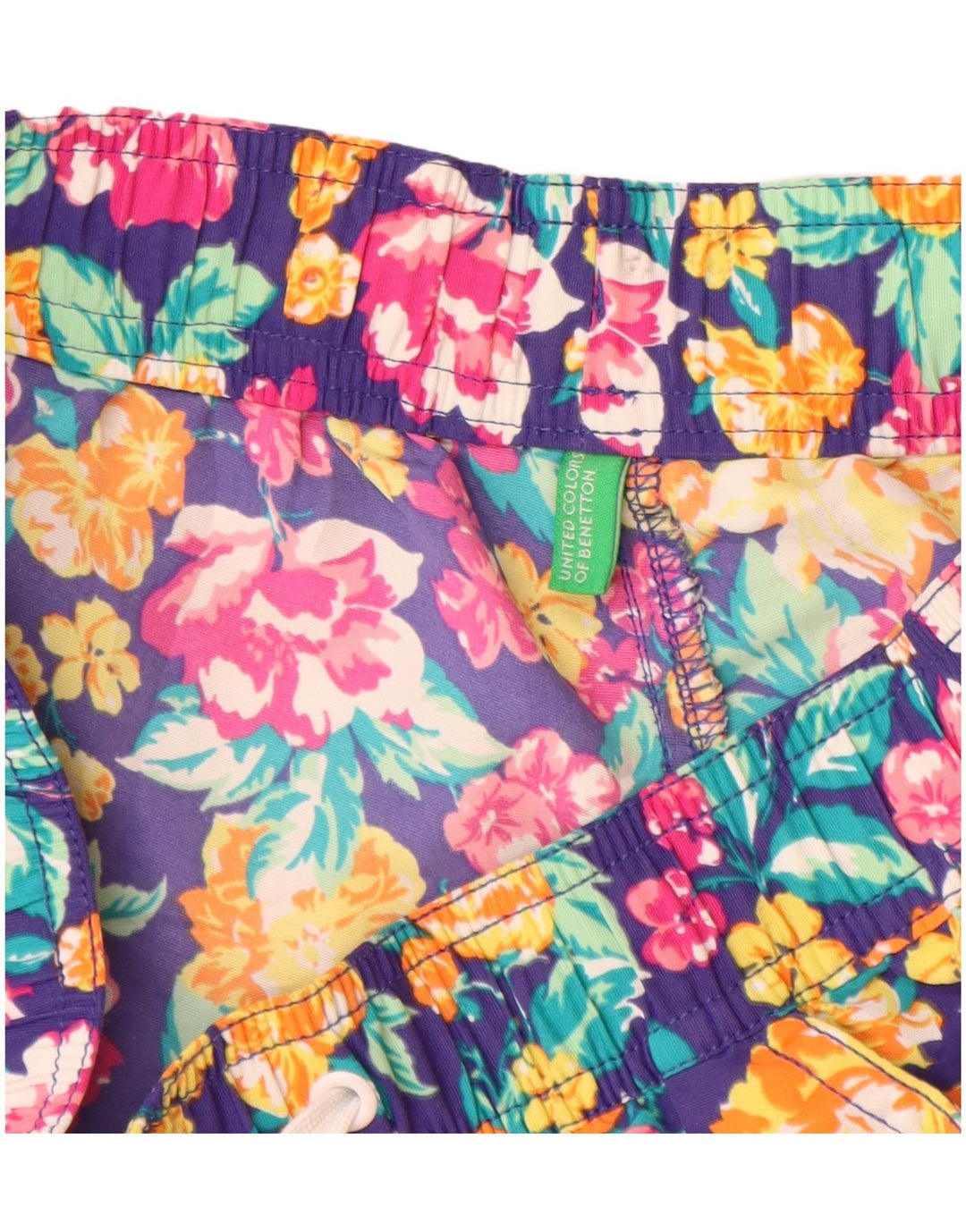 BENETTON Dame Hot Pants W26 Small Multicolored Floral