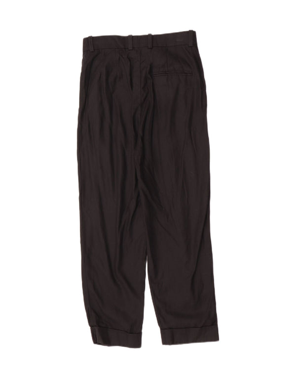 Cos Dame Loose Fit Plisserede Cropped Bukser EU 34 XS W26 L24 Sort