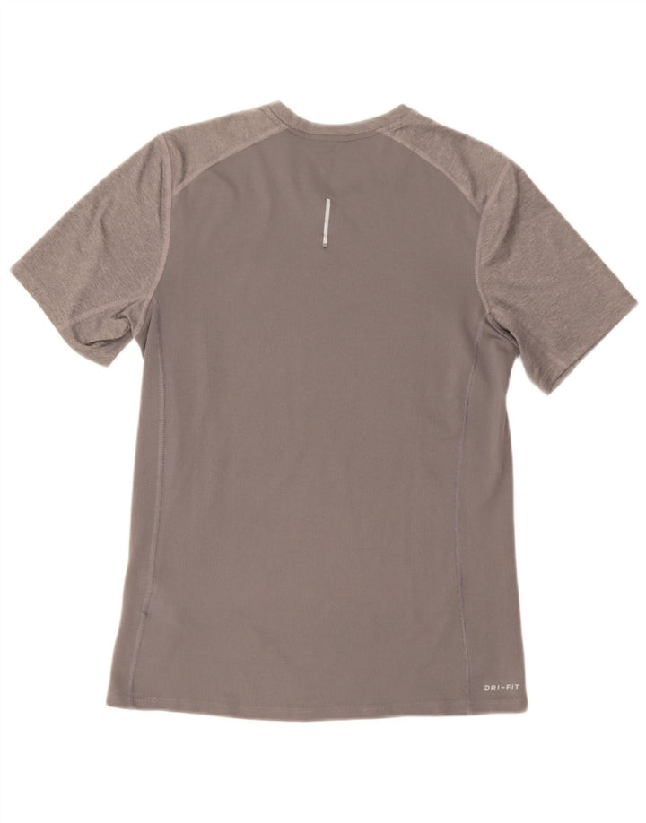 Nike herre Dri Fit T-shirt top lille grå polyester