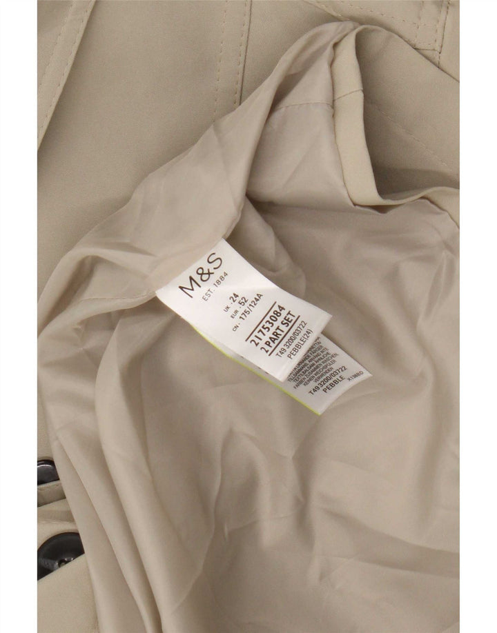 Marks & Spencer Trench Coat til kvinder UK 24 4XL Grøn Polyester