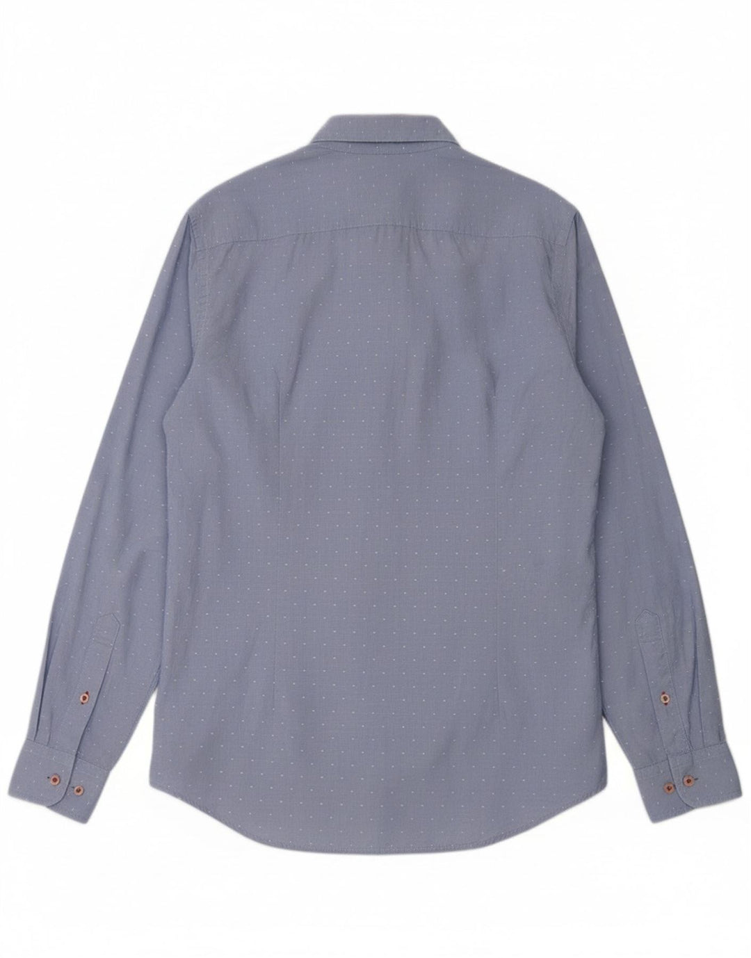 TOMMY HILFIGER Mens Slim Fit Shirt Medium Blue Spotted Cotton