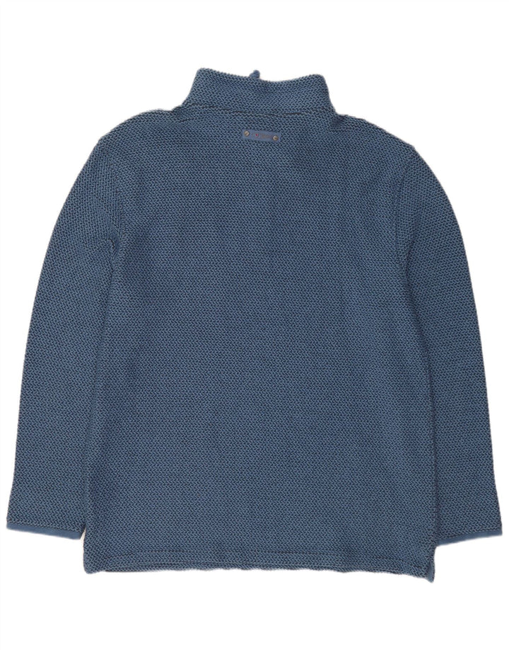 Weird Fish Herre Zip Neck Sweatshirt Jumper XL Blå Bomuld