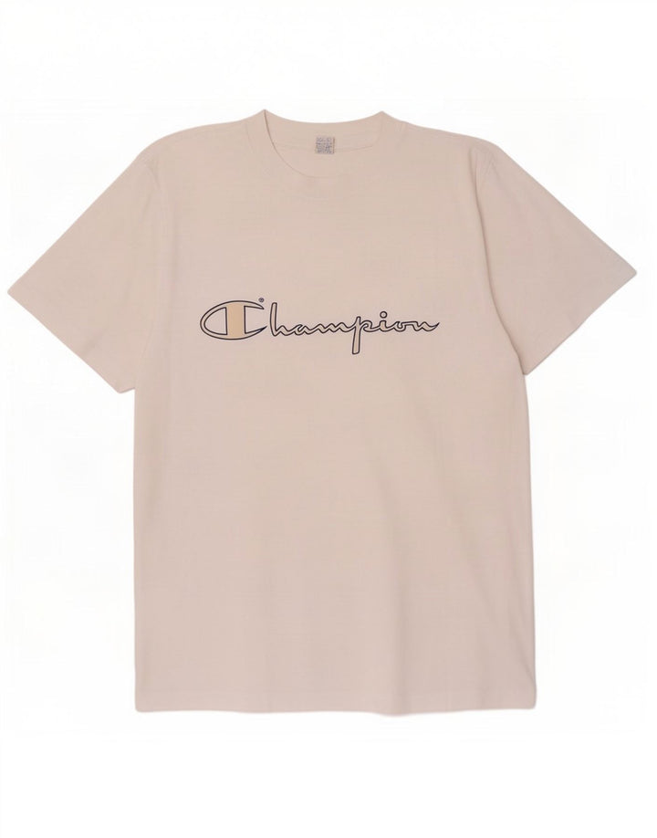 Champion Herre grafisk T-shirt top lille hvid bomuld