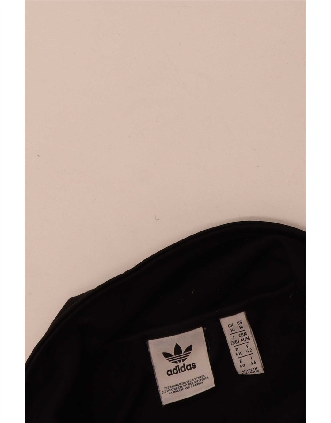 Adidas træningsdragt topjakke til kvinder UK 14 Medium Sort Colourblock Polyester