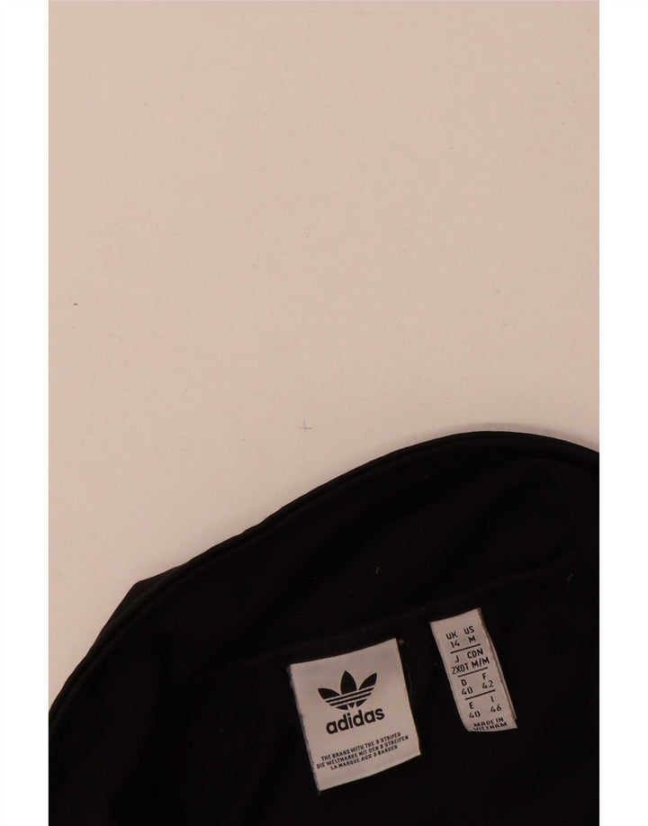 Adidas træningsdragt topjakke til kvinder UK 14 Medium Sort Colourblock Polyester