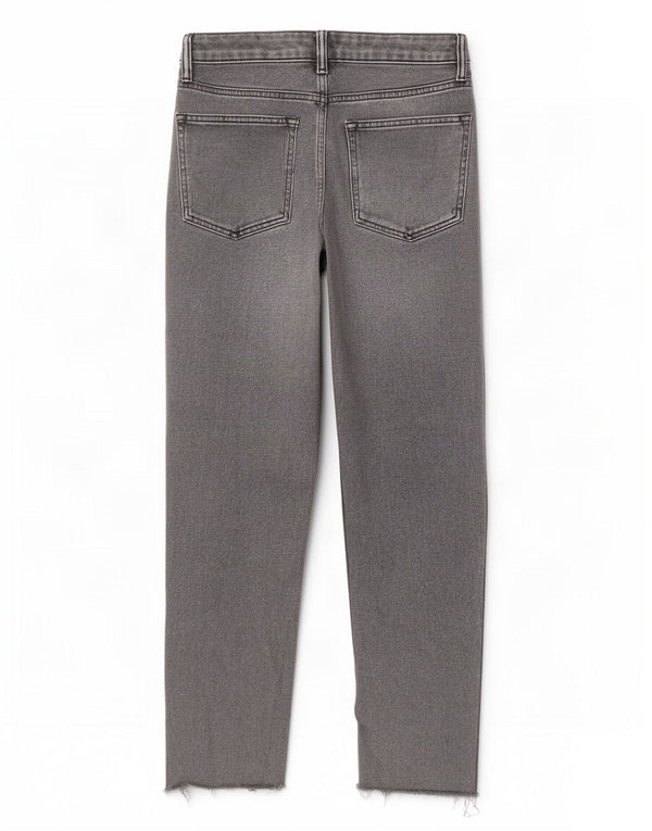 All Saints Dame Rali Straight High Waist Jeans W26 L26 Grå Bomuld