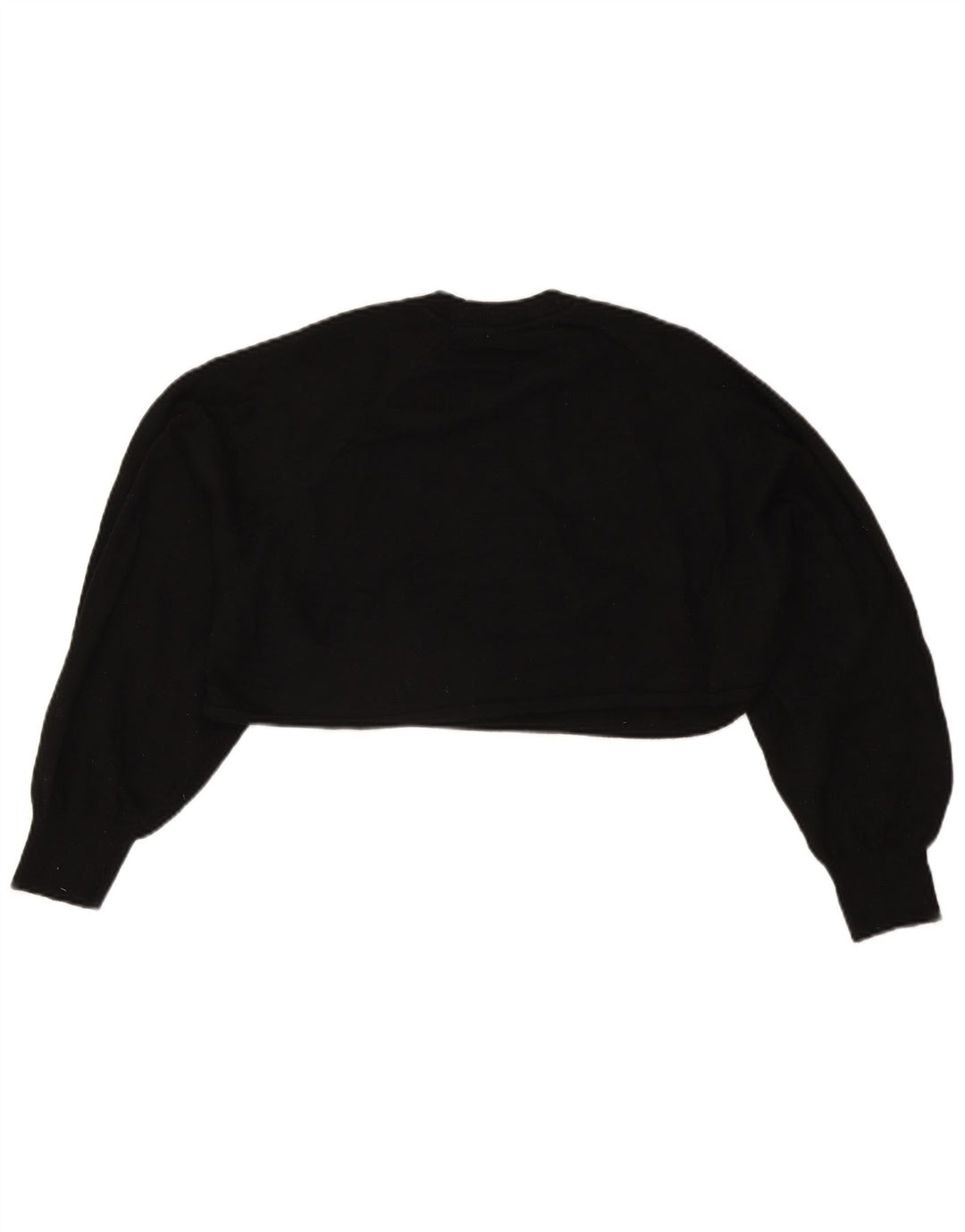 Zara Womens Crop Oversized bluse Top UK 14 Medium Black