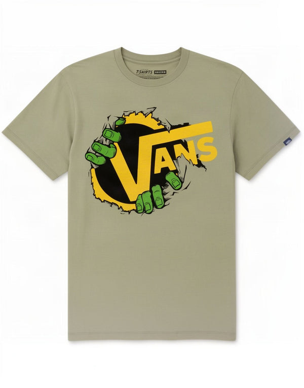 Vans Herre Grafisk T-Shirt Top Lille Grå Bomuld